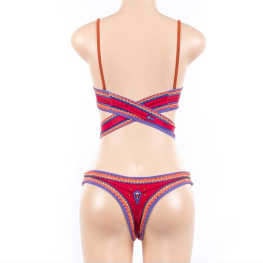 Red boho bikini - Picture 6 of 8